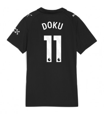Manchester City Jeremy Doku #11 Udebanetrøje Dame 2025-26 Kortærmet